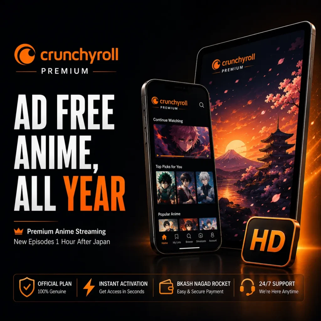 Crunchyroll Premium Subscription in Bangladesh